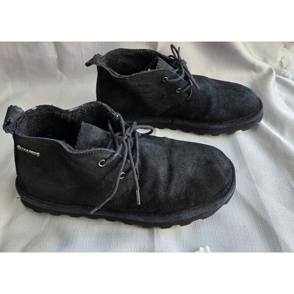 Bearpaw Skye Chukka Woman's Size 11 Black Ankle Lace Up Soft Booties - Picture 3 of 8